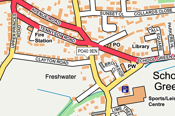 PO40 9EN map - OS OpenMap – Local (Ordnance Survey)