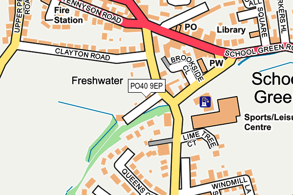 PO40 9EP map - OS OpenMap – Local (Ordnance Survey)