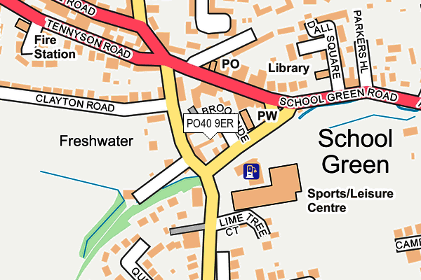 PO40 9ER map - OS OpenMap – Local (Ordnance Survey)