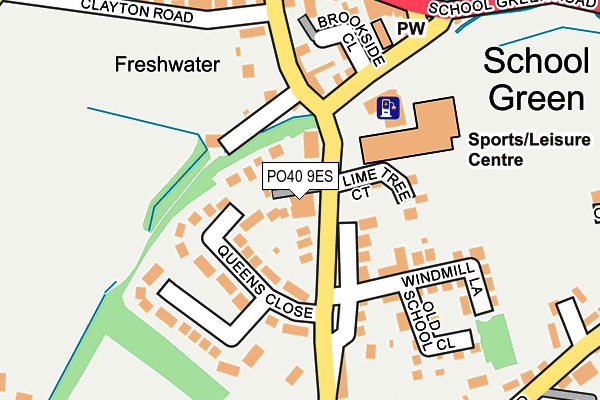 PO40 9ES map - OS OpenMap – Local (Ordnance Survey)