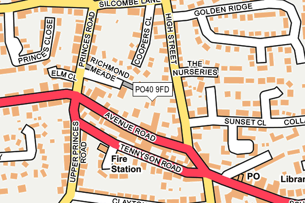 PO40 9FD map - OS OpenMap – Local (Ordnance Survey)