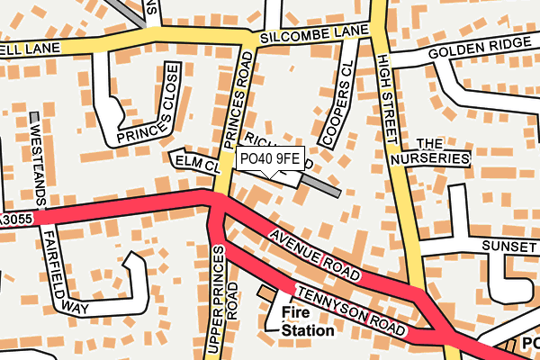 PO40 9FE map - OS OpenMap – Local (Ordnance Survey)