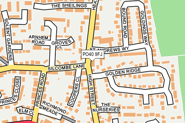 PO40 9FJ map - OS OpenMap – Local (Ordnance Survey)