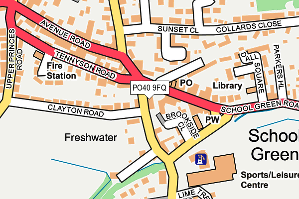 PO40 9FQ map - OS OpenMap – Local (Ordnance Survey)