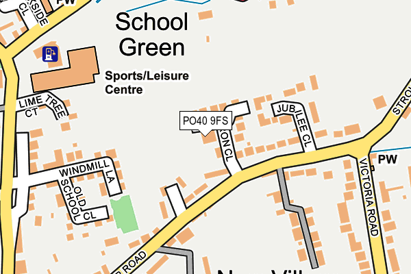 PO40 9FS map - OS OpenMap – Local (Ordnance Survey)