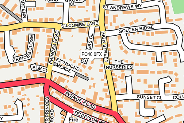 PO40 9FX map - OS OpenMap – Local (Ordnance Survey)