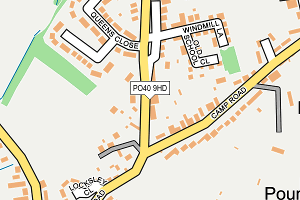 PO40 9HD map - OS OpenMap – Local (Ordnance Survey)