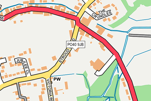 PO40 9JB map - OS OpenMap – Local (Ordnance Survey)