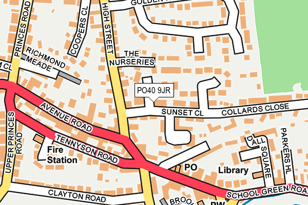 PO40 9JR map - OS OpenMap – Local (Ordnance Survey)