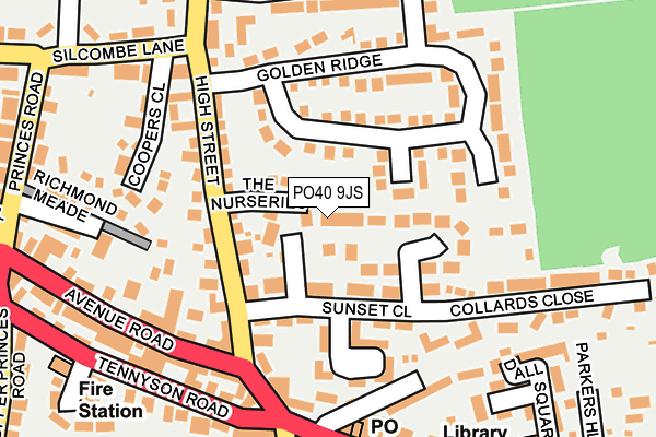 PO40 9JS map - OS OpenMap – Local (Ordnance Survey)