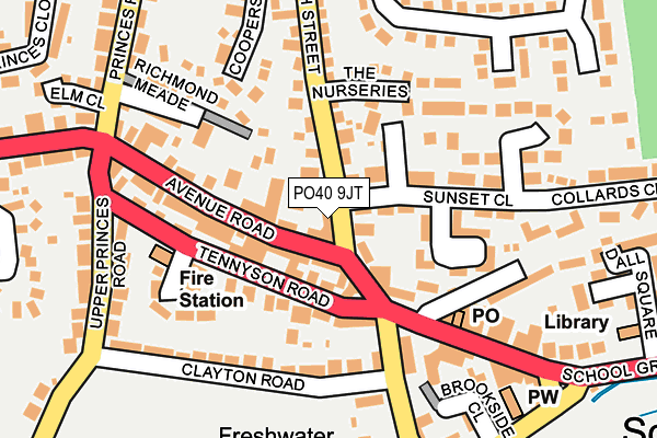 PO40 9JT map - OS OpenMap – Local (Ordnance Survey)