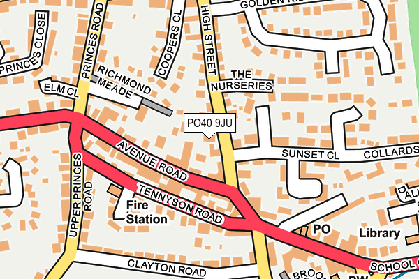 PO40 9JU map - OS OpenMap – Local (Ordnance Survey)