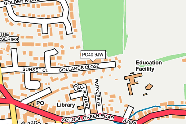 PO40 9JW map - OS OpenMap – Local (Ordnance Survey)