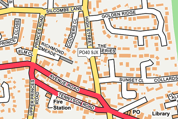 PO40 9JX map - OS OpenMap – Local (Ordnance Survey)