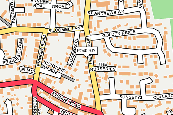 PO40 9JY map - OS OpenMap – Local (Ordnance Survey)