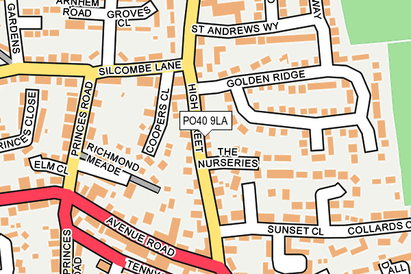 PO40 9LA map - OS OpenMap – Local (Ordnance Survey)