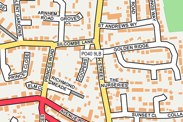 PO40 9LB map - OS OpenMap – Local (Ordnance Survey)