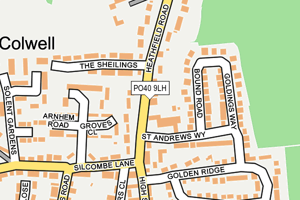 PO40 9LH map - OS OpenMap – Local (Ordnance Survey)