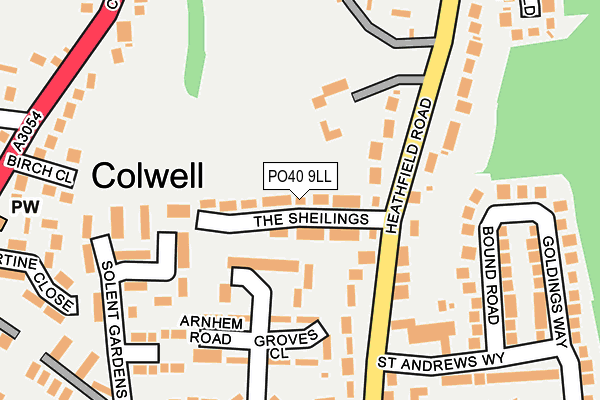 PO40 9LL map - OS OpenMap – Local (Ordnance Survey)