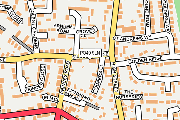 PO40 9LN map - OS OpenMap – Local (Ordnance Survey)