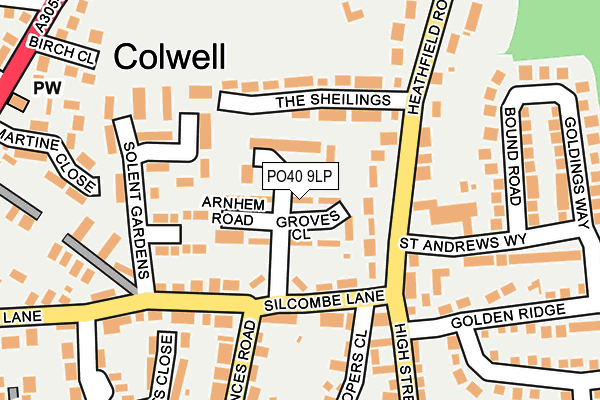 PO40 9LP map - OS OpenMap – Local (Ordnance Survey)