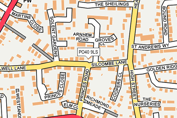 PO40 9LS map - OS OpenMap – Local (Ordnance Survey)