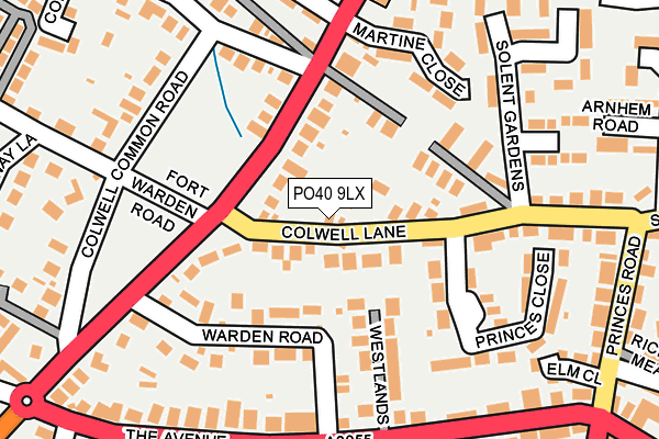 PO40 9LX map - OS OpenMap – Local (Ordnance Survey)