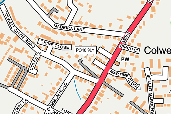 PO40 9LY map - OS OpenMap – Local (Ordnance Survey)