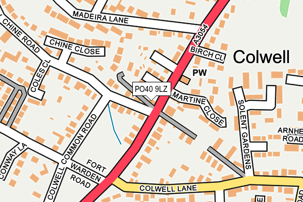 PO40 9LZ map - OS OpenMap – Local (Ordnance Survey)