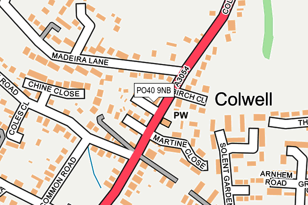 PO40 9NB map - OS OpenMap – Local (Ordnance Survey)