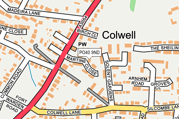 PO40 9ND map - OS OpenMap – Local (Ordnance Survey)