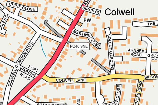 PO40 9NE map - OS OpenMap – Local (Ordnance Survey)