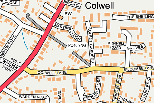 PO40 9NG map - OS OpenMap – Local (Ordnance Survey)