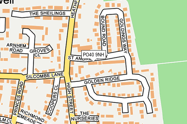 PO40 9NH map - OS OpenMap – Local (Ordnance Survey)