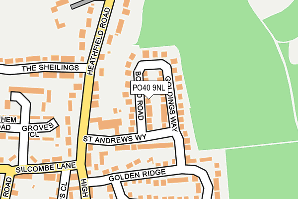 PO40 9NL map - OS OpenMap – Local (Ordnance Survey)