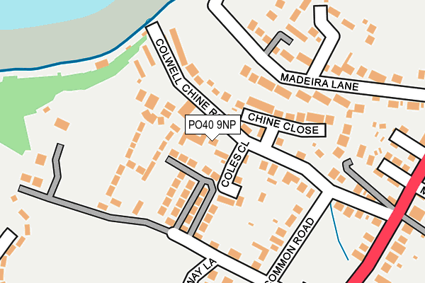 PO40 9NP map - OS OpenMap – Local (Ordnance Survey)