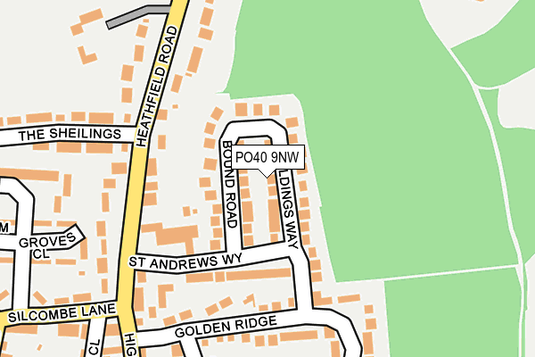 PO40 9NW map - OS OpenMap – Local (Ordnance Survey)