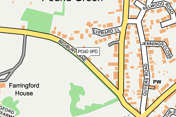 PO40 9PD map - OS OpenMap – Local (Ordnance Survey)