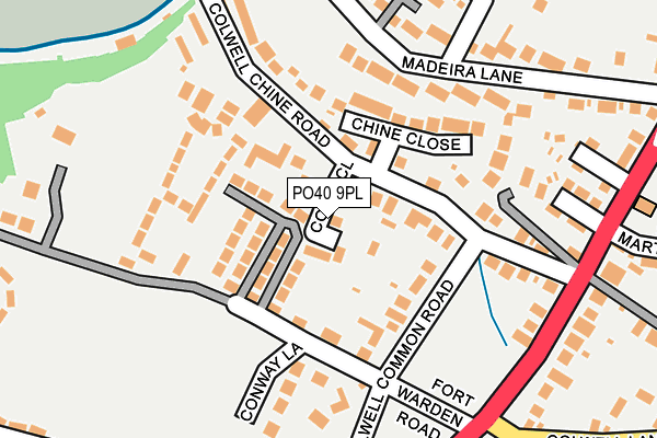 PO40 9PL map - OS OpenMap – Local (Ordnance Survey)