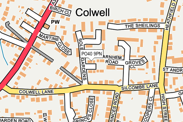 PO40 9PN map - OS OpenMap – Local (Ordnance Survey)