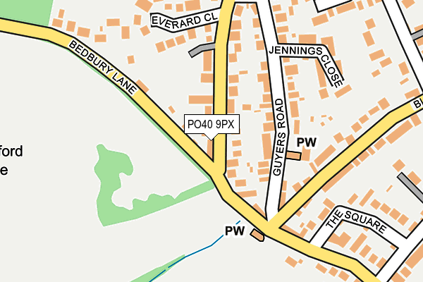 PO40 9PX map - OS OpenMap – Local (Ordnance Survey)