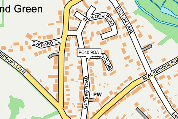 PO40 9QA map - OS OpenMap – Local (Ordnance Survey)