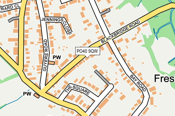 PO40 9QW map - OS OpenMap – Local (Ordnance Survey)