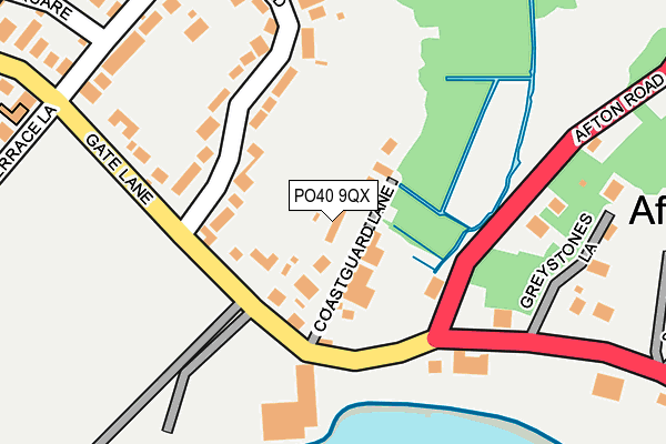 PO40 9QX map - OS OpenMap – Local (Ordnance Survey)