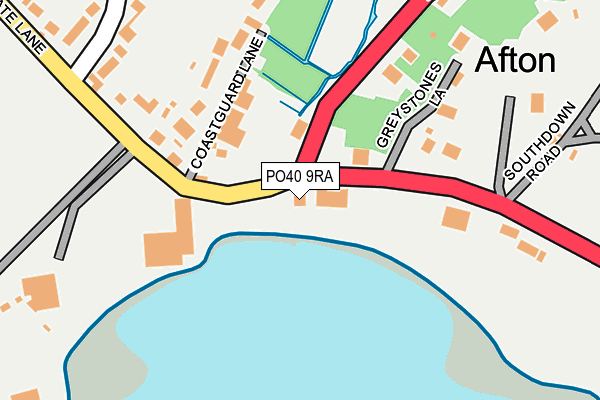 PO40 9RA map - OS OpenMap – Local (Ordnance Survey)