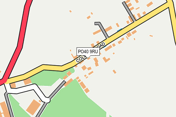 PO40 9RU map - OS OpenMap – Local (Ordnance Survey)