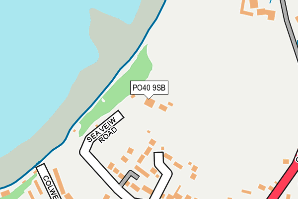 PO40 9SB map - OS OpenMap – Local (Ordnance Survey)