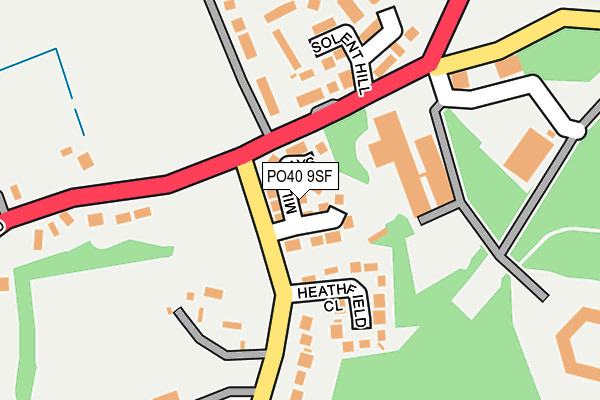 PO40 9SF map - OS OpenMap – Local (Ordnance Survey)