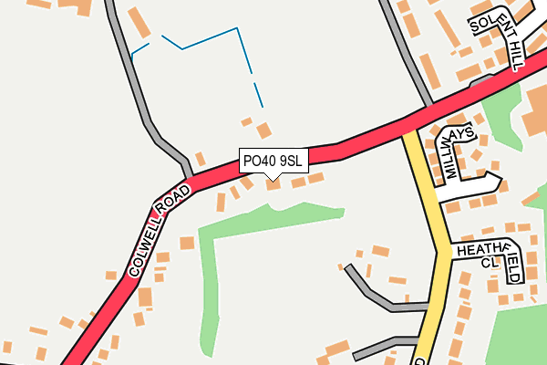 PO40 9SL map - OS OpenMap – Local (Ordnance Survey)