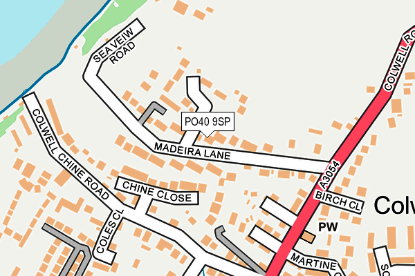 PO40 9SP map - OS OpenMap – Local (Ordnance Survey)